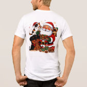 kerstmis, kerstman, kerstkoekjes, schildpadkat Tri-Blend shirt (Achterkant)
