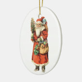 Kerstmis, kerstman, kerstman, Afbeelding knippen Keramisch Ornament (Links)
