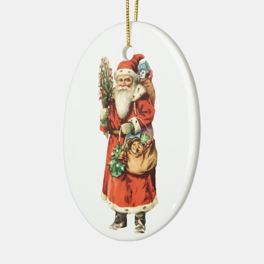 Kerstmis, kerstman, kerstman, Afbeelding knippen Keramisch Ornament (Links)
