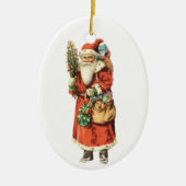 Kerstmis, kerstman, kerstman, Afbeelding knippen Keramisch Ornament (Voorkant)