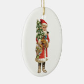 Kerstmis, kerstman, kerstman, Afbeelding knippen Keramisch Ornament (Rechts)