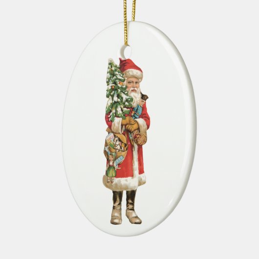Kerstmis, kerstman, kerstman, Afbeelding knippen Keramisch Ornament (Links)