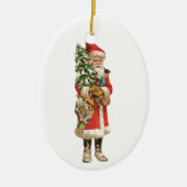 Kerstmis, kerstman, kerstman, Afbeelding knippen Keramisch Ornament (Voorkant)