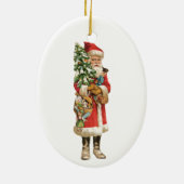 Kerstmis, kerstman, kerstman, Afbeelding knippen Keramisch Ornament (Achterkant)