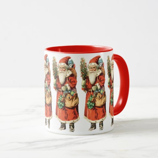 Kerstmis, kerstman, kerstman, Afbeelding knippen Mok (Voorkant rechts)