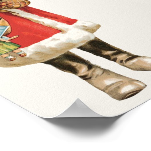 Kerstmis, kerstman, kerstman, Afbeelding knippen Poster (Hoek)