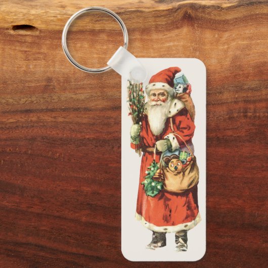 Kerstmis, kerstman, kerstman, Afbeelding knippen Sleutelhanger (Voorkant)