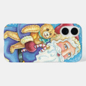 Kerstmis, kerstman, kerstman op sneeuwbal met spee Case-Mate iPhone case (Achterkant (horizontaal))
