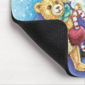 Kerstmis, kerstman, kerstman op sneeuwbal met spee muismat (Hoek)