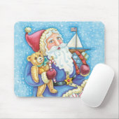 Kerstmis, kerstman, kerstman op sneeuwbal met spee muismat (Met muis)