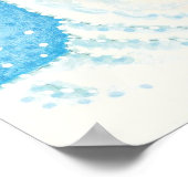 Kerstmis, kerstman, kerstman op sneeuwbal met spee poster (Hoek)