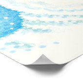 Kerstmis, kerstman, kerstman op sneeuwbal met spee poster (Hoek)
