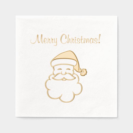 Kerstmis Kerstman Kerstvakantie Folie Servetten (Voorkant)