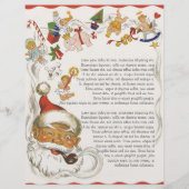 Kerstmis, kerstman met speelgoed en poppen (Voorkant)