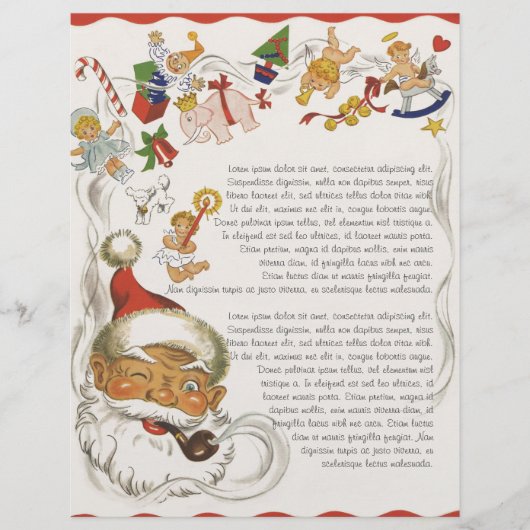 Kerstmis, kerstman met speelgoed en poppen (Voorkant)