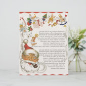 Kerstmis, kerstman met speelgoed en poppen (Staand voorkant)