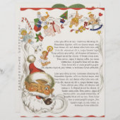 Kerstmis, kerstman met speelgoed en poppen (Voorkant / Achterkant)