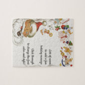 Kerstmis, kerstman met speelgoed en poppen legpuzzel (Horizontaal)