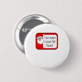 Kerstmis Kerstman naam badge grappig goed Ronde Button 5,7 Cm (Voorkant /achterkant)