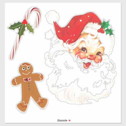 Kerstmis Kerstman op maat gesneden vinyl sticker (Vel)