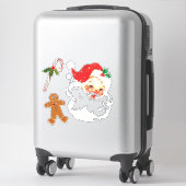 Kerstmis Kerstman op maat gesneden vinyl sticker (Koffer)