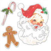 Kerstmis Kerstman op maat gesneden vinyl sticker (Voorkant)
