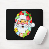Kerstmis Kerstman Patchwork Vintage Mannen Vrouwen Muismat (Met muis)