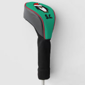 Kerstmis Kerstman pinguïn custom driver Golfheadcover (Schuin)