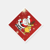 Kerstmis Kerstman/Rendier Servetten (Hoek)