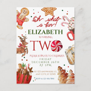 Kerstmis Kerstman rendieren wat een leuke 2e verja Briefkaart