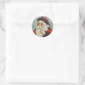 Kerstmis  kerstman ronde sticker (Tas)