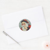 Kerstmis  kerstman ronde sticker (Envelop)