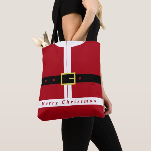 Kerstmis Kerstman Schoudertas Tote Bag (Dichtbij)