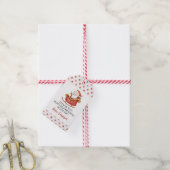 Kerstmis Kerstman slee eerste verjaardag Cadeaulabel (Met Touw)