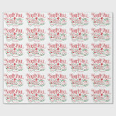 Kerstmis Kerstman Speelgoed Fabriek Noordpool Cadeaupapier (Vlak)