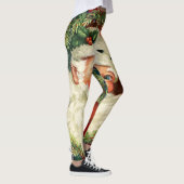 Kerstmis Kerstman Tartan Leggings (Rechts)