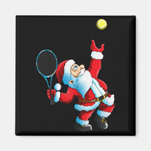 Kerstmis Kerstman Tennisspel Tennisracket Magneet