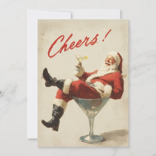 Kerstmis Kerstman Vakantie Feestvreugde Feestdagenkaart (Voorkant)