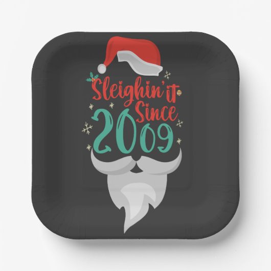 Kerstmis, Kerstman, verjaardag, jubileum, cadeau,  Papieren Bordje (Voorkant)