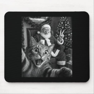Kerstmis Kerstman Vrolijke Kerstmis Grappige Kat S Muismat