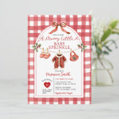 Kerstmis Kerstman Waslijn Baby Sprinkle Kaart (Staand voorkant)