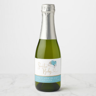 Kerstmis Kerstmannetje Baby Pop het Als Ze Knald M Sparkling Wijnetiket