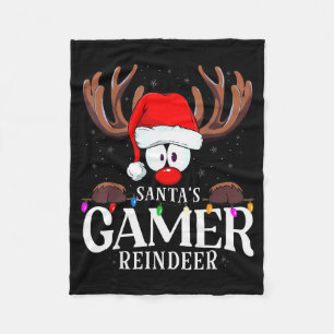 Kerstmis Kerstmannetje Gamer Rendier Bijpassende X Fleece Deken