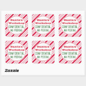 Kerstmis Kerstmannswerkplaats Cadeaublaadjes Stick Vierkante Sticker (Vel)