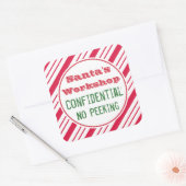 Kerstmis Kerstmannswerkplaats Cadeaublaadjes Stick Vierkante Sticker (Envelop)