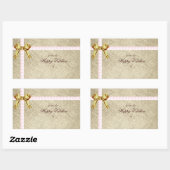 Kerstmis Kerstmis Bakken Meisje Roze & Rustieke Bu Rechthoekige Sticker (Vel)