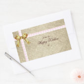 Kerstmis Kerstmis Bakken Meisje Roze & Rustieke Bu Rechthoekige Sticker (Envelop)