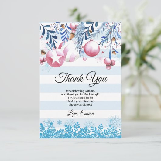 Kerstmis, Kerstmis, bedankt! Kaart (Staand voorkant)