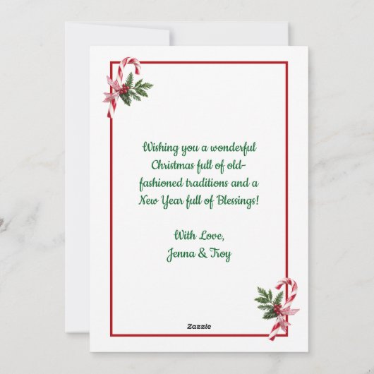 Kerstmis: Kerstmis Feestdagenkaart (Achterkant)