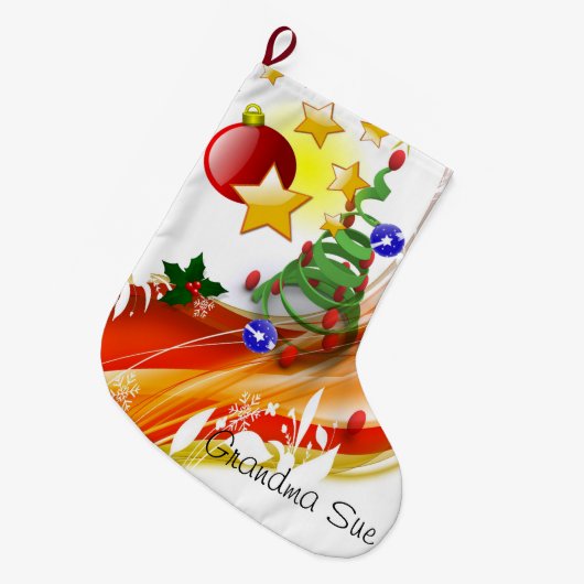 Kerstmis, kerstmis grote kerstsok (Voorkant (Hangend))